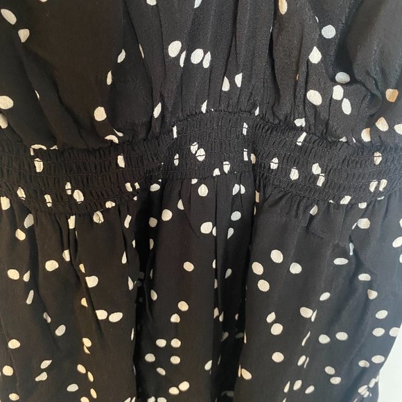 Strapless Wide Leg Polka Dot Cropped Jumpsuit, XS/S/M - Picture 3 of 4